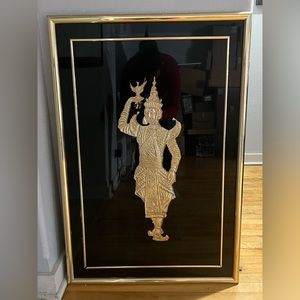 A Huge 45"H Gorgeous Vintage Japanese Painting